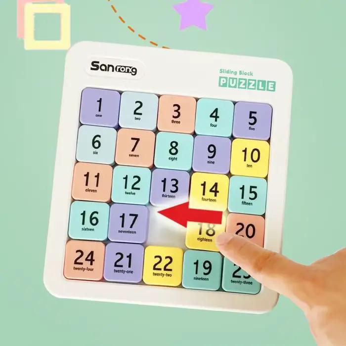 Puzzle magnétique à glissière avec chiffres 3x3 4x4 5x5
