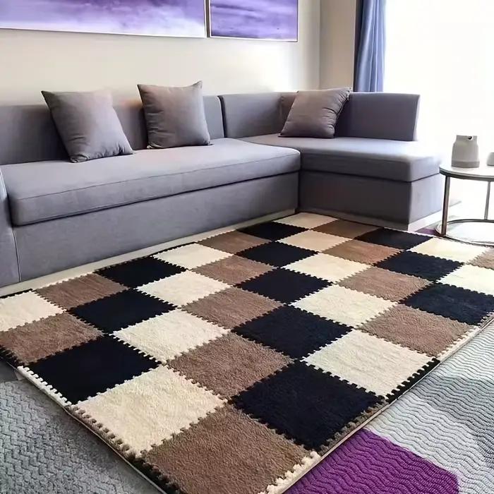 Tapis rampant pour bébé, 8/16 pièces, tapis en mousse peluche douce et moelleuse, sol antidérapant EVA, tapis d'activité pour tout-petits, adapté au salon