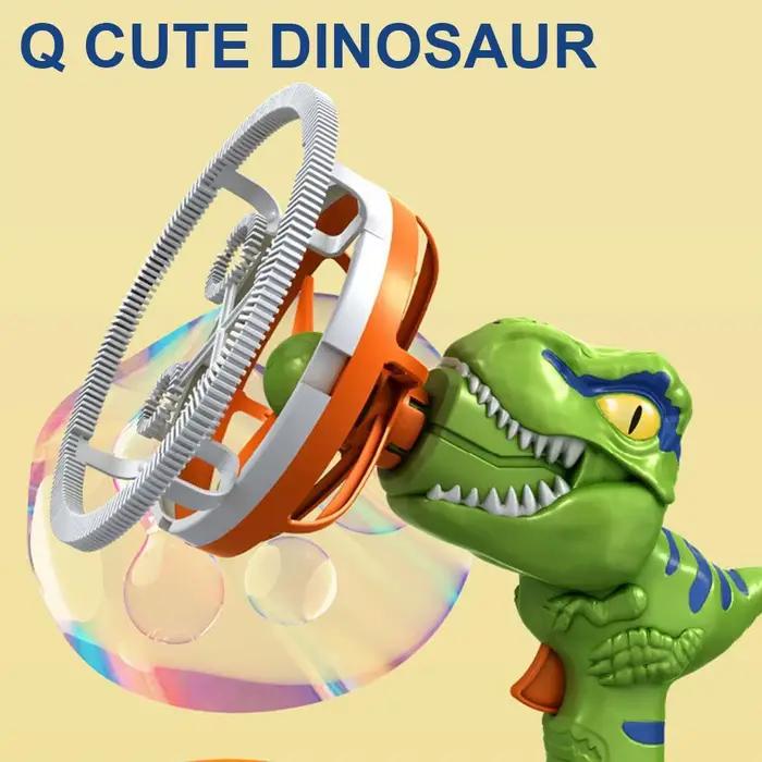 Pistolet à bulles de savon dinosaure électrique