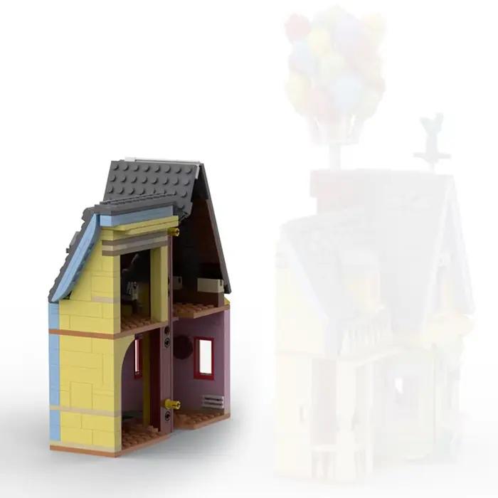 Kit de construction de maison classique en blocs pour ensemble de vue sur rue urbaine