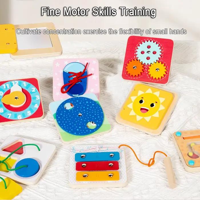 Planche sensorielle magnétique pour bébé, jouet en bois Montessori, interrupteur de Simulation, forme d'horloge assortie, motricité Fine, jouets éducatifs