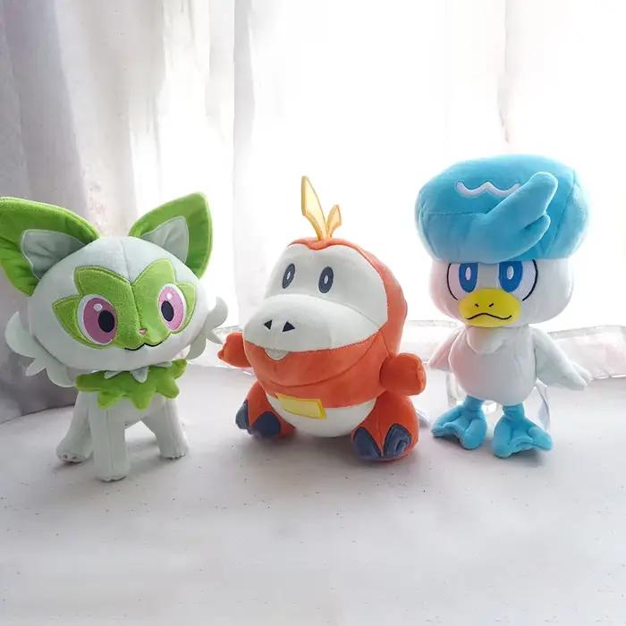 Épée et bouclier Pokemon en Peluche Sprigatito Quaxly Fuecoco