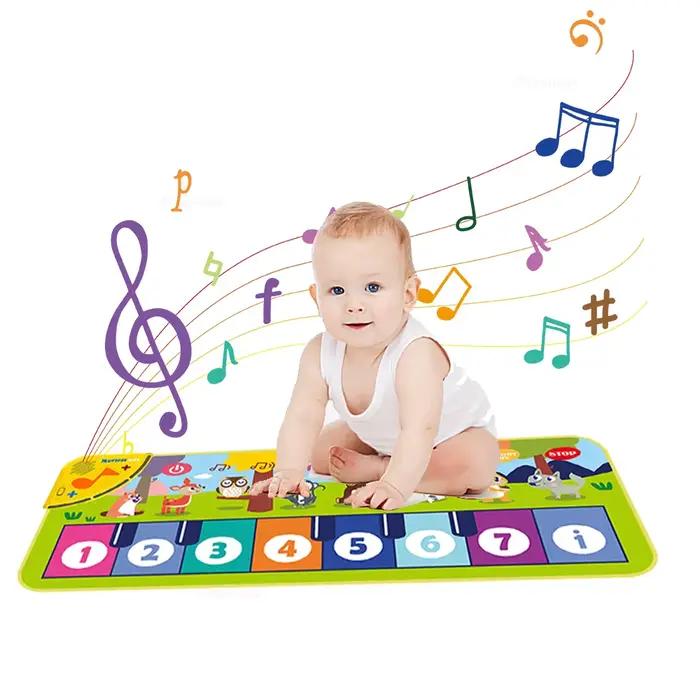 Tapis musical Chriyungel en plastique durable pour enfants de 3 à 6 ans, clavier de sol, tapis de piano, jouet éducatif attrayant pour apprendre la musique et la danse à la maison ou à l'école
