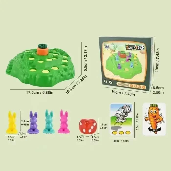 Jeu de société interactif parent-enfant pour enfants : Piège à lapins
