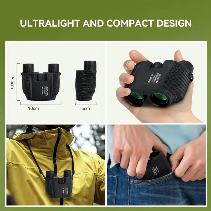 Jumelles 10X25 HD Mini télescope Portable BAK4 FMC