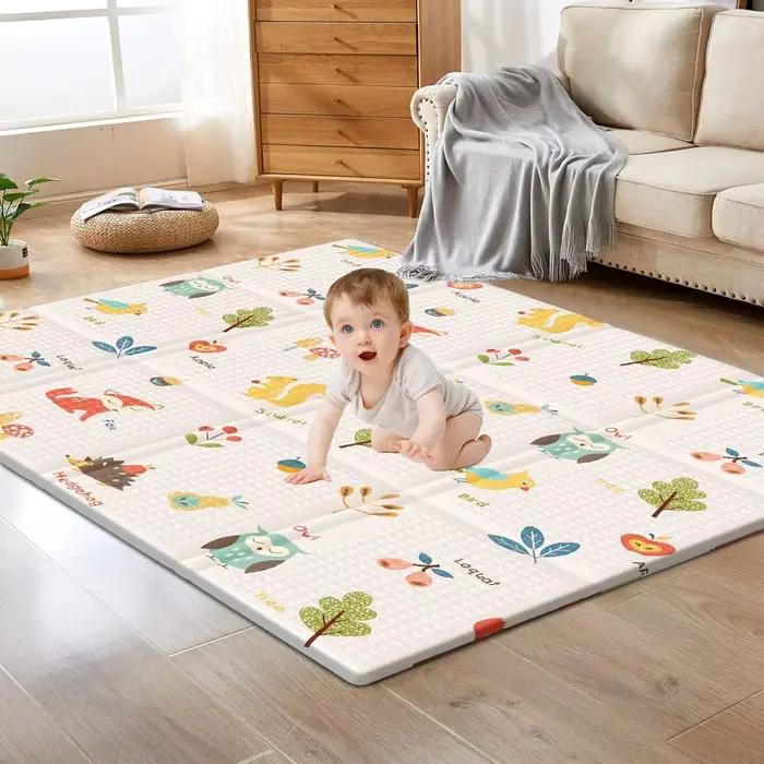 Grand tapis de jeu pliable pour bébé