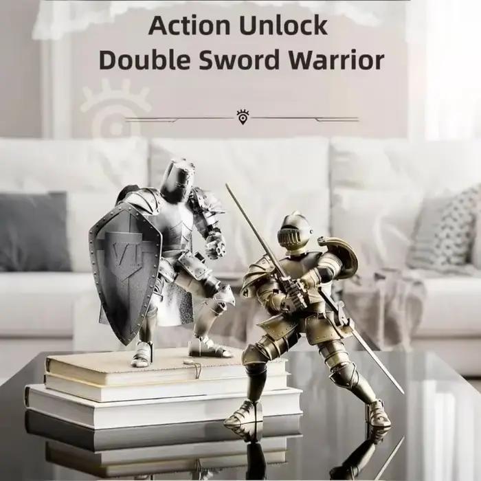 Figurine d'action Knight Armor – Robot mobile multi-articulé à monter soi-même avec armure médiévale
