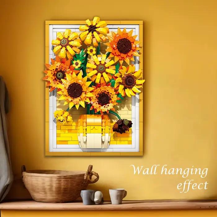 Van Gogh tournesols 3D bricolage cadre de Puzzle blocs de construction Kit pour adultes