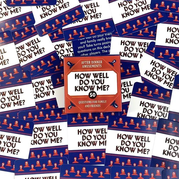 Mini carte de jeu - Comment bien me connaissez? - Jeu de société