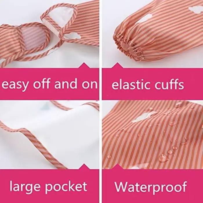 Bavoirs imperméables en EVA à manches longues pour bébés