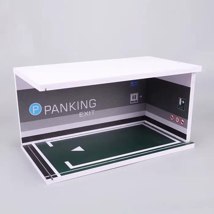Modèles de voiture 1:18, modèle de Garage de stationnement solide avec lumières et couvercle anti-poussière en acrylique