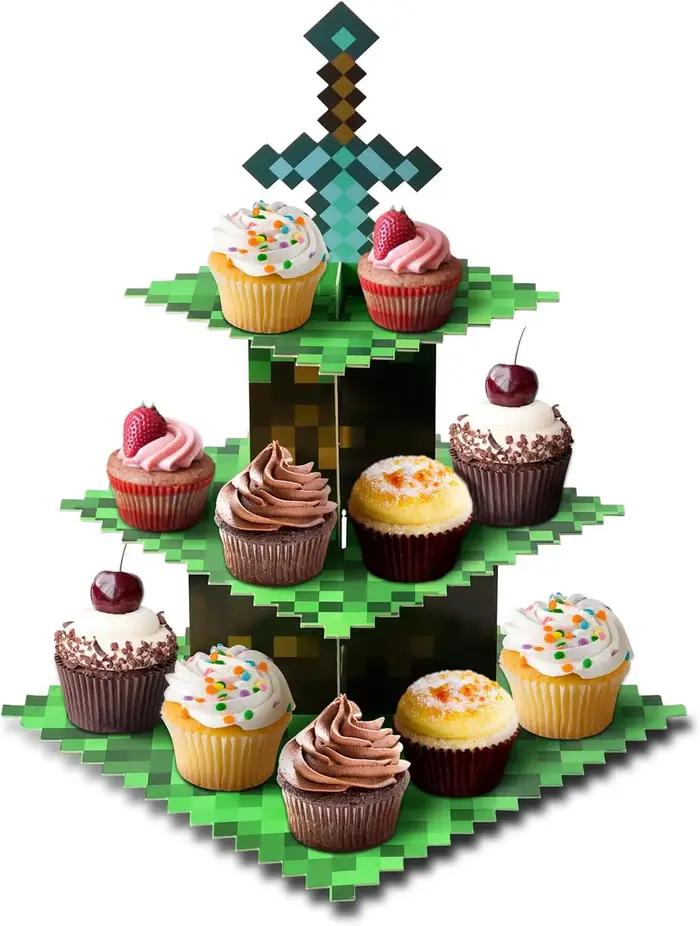 Supports à cupcakes pour jeux de pixels