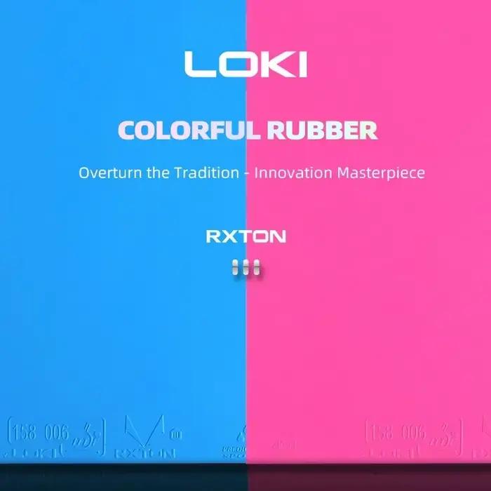 Original LOKI RXTON 3 bleu rose Tennis de Table en caoutchouc boutons-en caoutchouc de Ping-Pong collant avec éponge élastique puissante