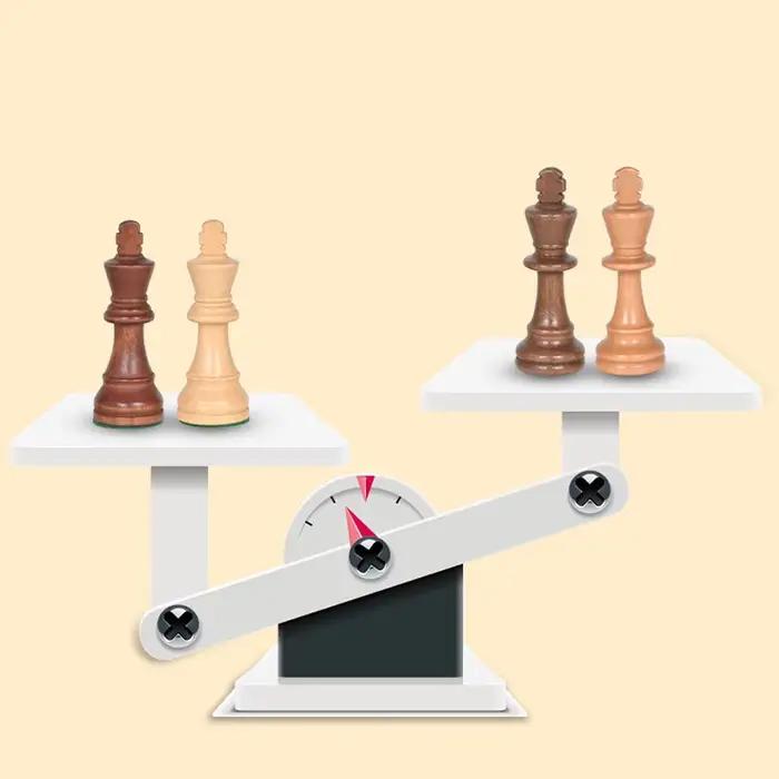 Jeu d'échecs en bois de 3,75 pouces, jeu de société robuste avec 2 reines supplémentaires, 34 pièces, échecs de tournoi