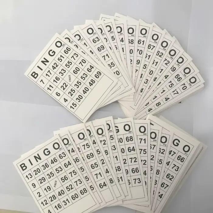 Cartes de jeu de Bingos jetables