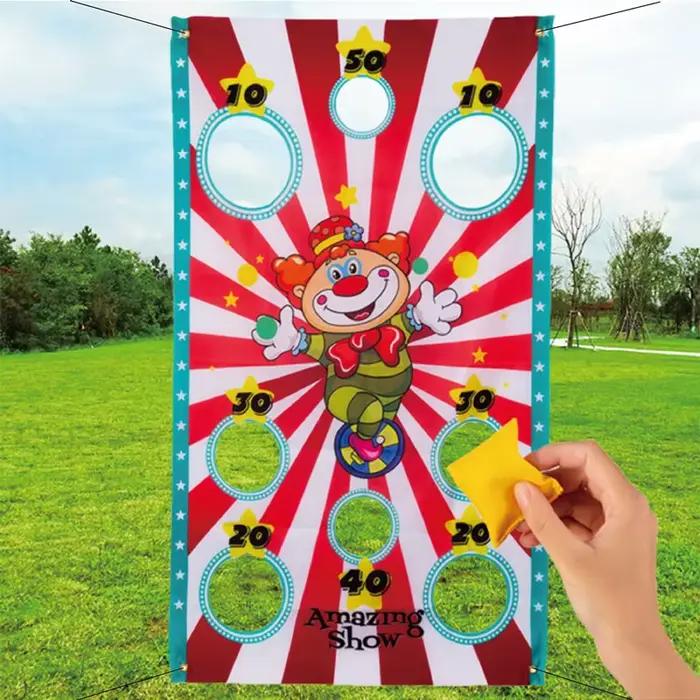 Sac de sable jeu de lancer drapeau carnaval cirque thème enfant intérieur et extérieur jeux