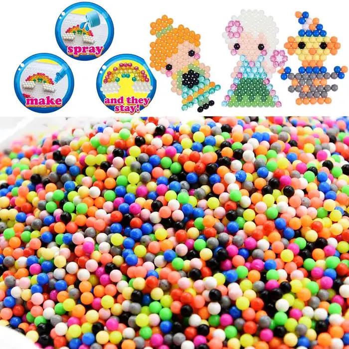 300 pièces paquets de recharge de perles Hama perles jouets Puzzle magique eau collant Beadbond fusible perles ensemble de perles Puzzle fait à la main