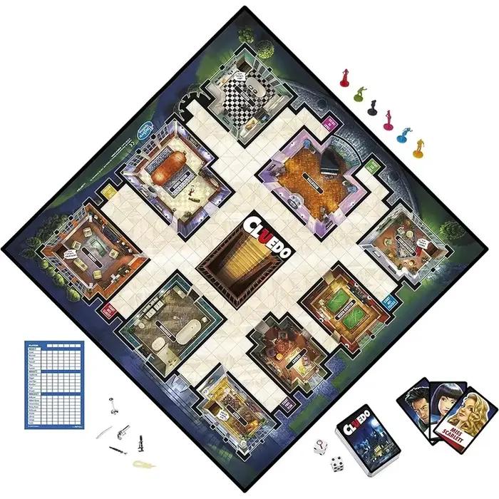 Jeu de société classique Cluedo avec cartes et plateau de jeu pour le plaisir en famille