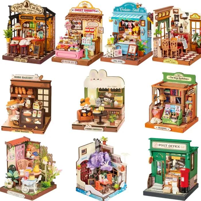 En stock – Nouveau modèle Rolaife 2026 – Miniature de maison de campagne DIY faite à la main – Cadeau de vacances