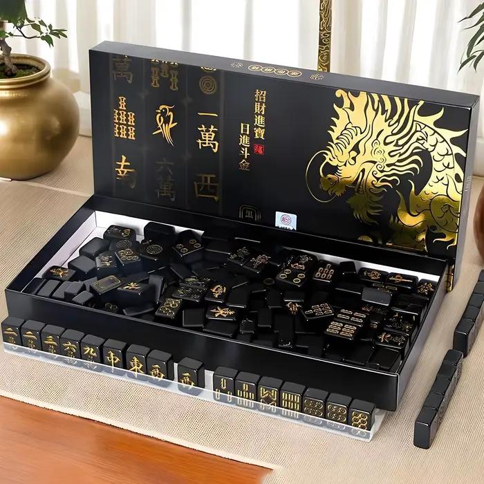 Jeu de Mahjong portable de 144 pièces