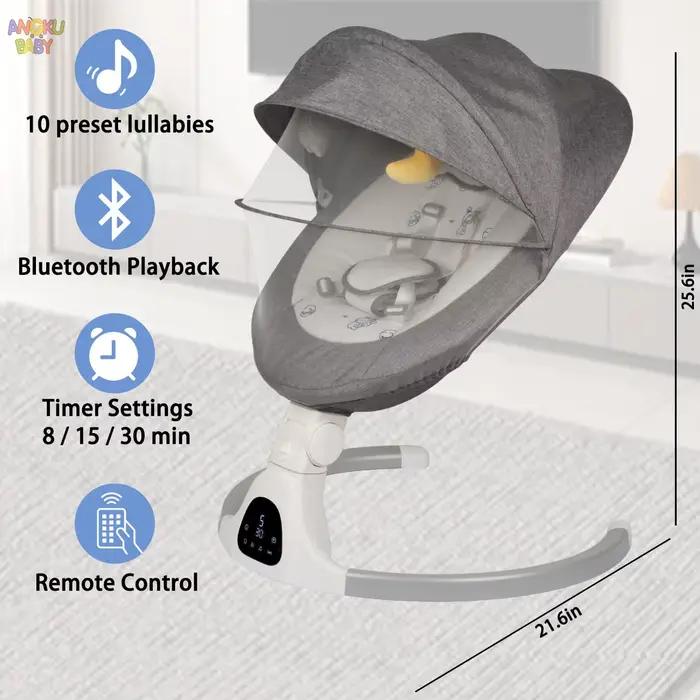 Balançoire électrique pour bébé avec jouets