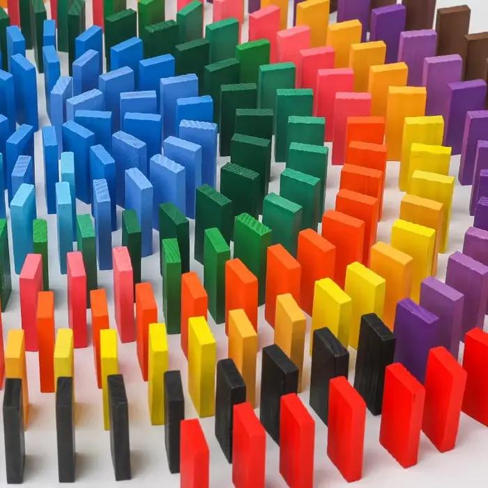 Double Six dominos ensemble divertissement jeu de voyage récréatif jouet points noirs