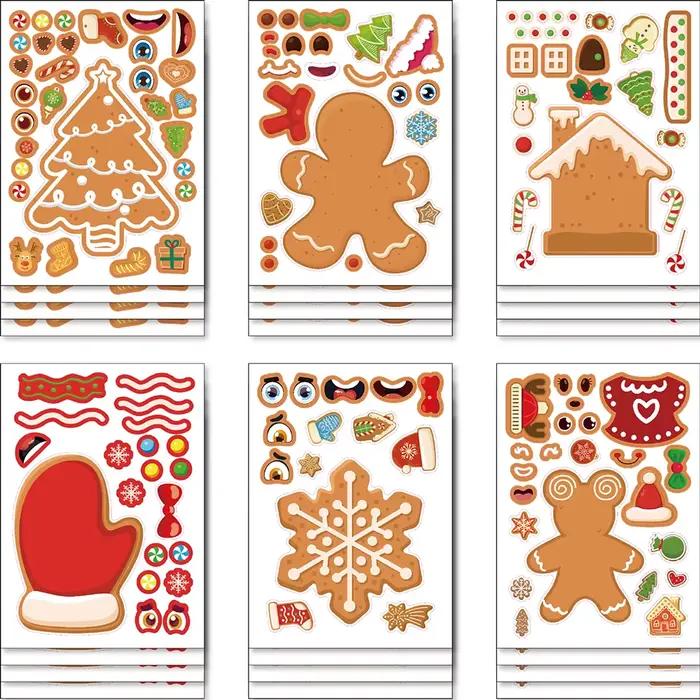 Autocollants de puzzle de Noël mignons pour enfants