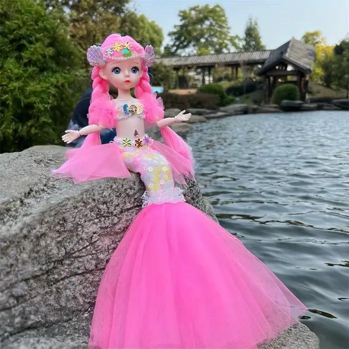 45 cm/17.72 pouces sirène poupée fille jouet yeux bleus enfants princesse
