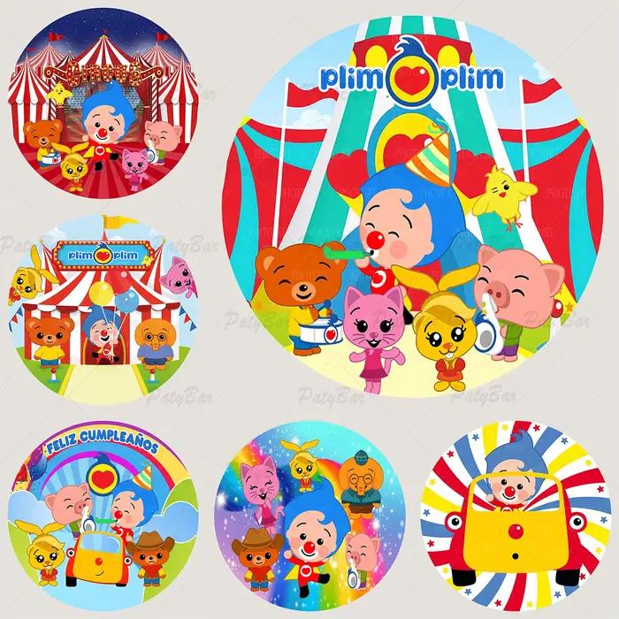 Décor de fond circulaire pour fête d'anniversaire d'enfants ou baby shower