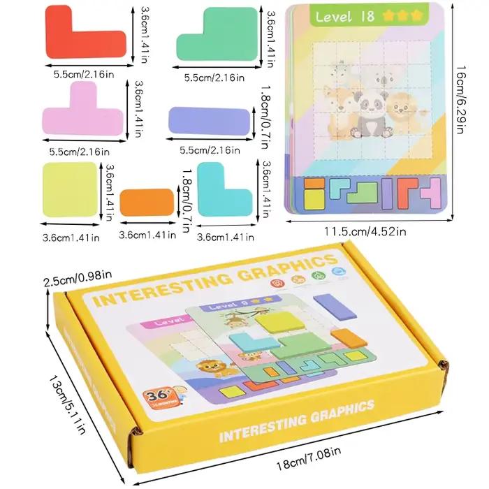 Jouet de puzzle éducatif en bois