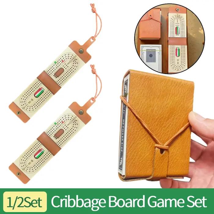 Jeu de société traditionnel en bois Cribbage – Jeu de table amusant pour 2 à 4 joueurs – Jeu