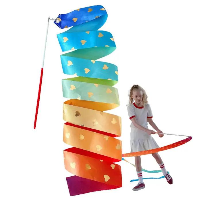 Ruban de danse rouge combiné pour gymnastique artistique et danse rythmique entraînement scolaire et gym femmes occasions spéciales