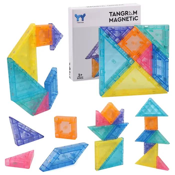 Jouets de puzzle magnétique Montessori Tangram
