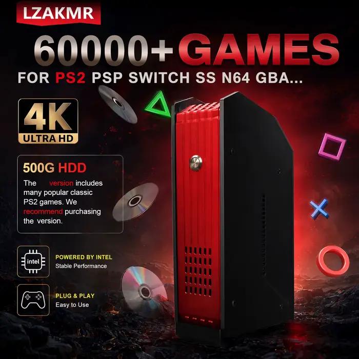Console de jeu vidéo X4-2 pour 157 jeux PS2 classiques avec système double 500G et processeur I3-3110M pour PS2/PSP/WII/N64/DC/SS Cadeaux