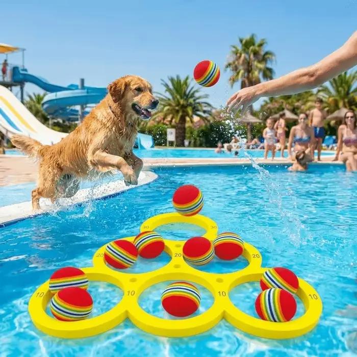 Jeu de lancer d'anneaux aquatiques en mousse EVA avec design de notation