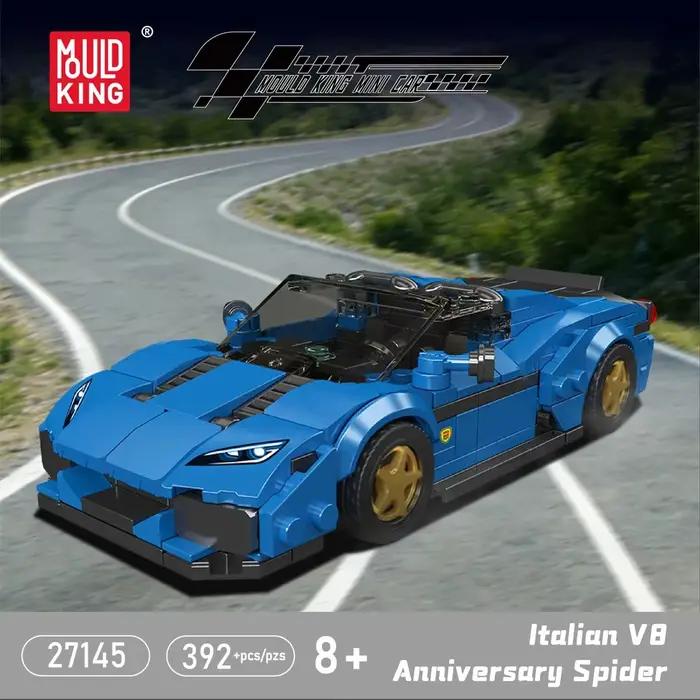 MOULD KING Modèle de Supercar en Blocs de Construction MOC Voiture de Course Rétro Muscle Car Jouet