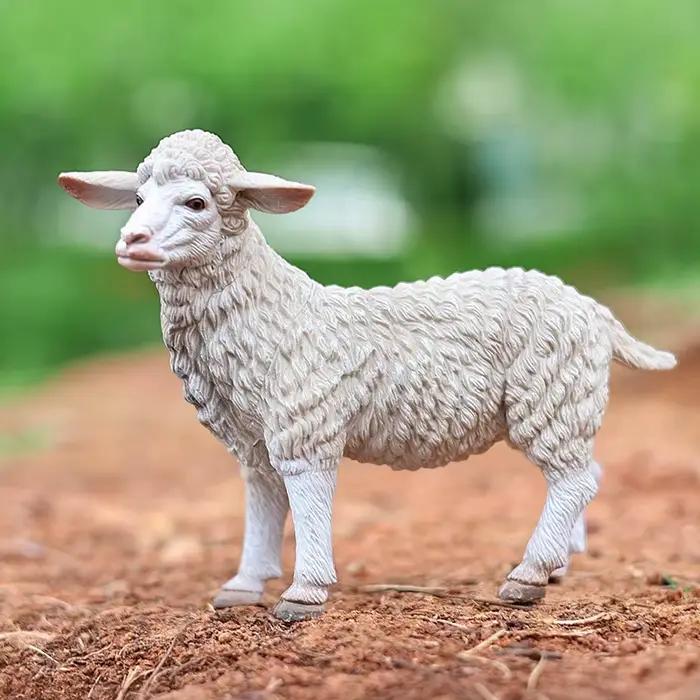 Zoo monde ferme Animal grand cheval vache cochon mouton chèvre âne modèle figurines d'action Lion tigre PVC éducatif mignon enfants jouet cadeau