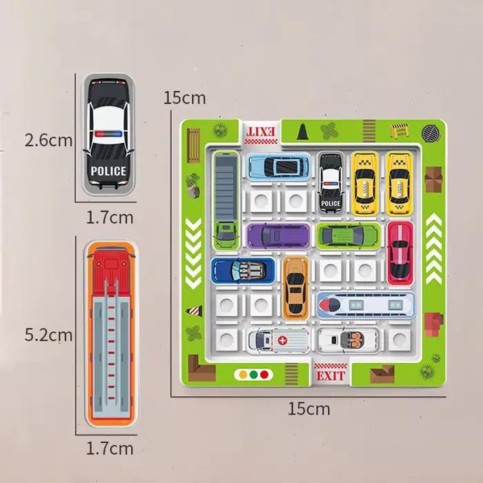 Jouets de puzzle pour enfants : Labyrinthe de voitures Huarong Road