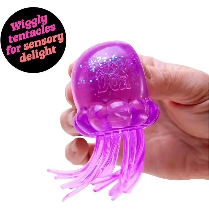 Méduse Douce à Presser Needoh Fuzz Ball Smile Jouet Anti-Stress et Anti-Anxiété Étanche pour Activités Aquatiques Occasions Spéciales