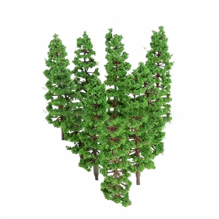 Kits de jouets, modèles d'arbres, échelle HO, aménagement paysager fait à la main, Mini accessoires de chemin de fer miniatures en plastique de pin 1: 100-1: 150