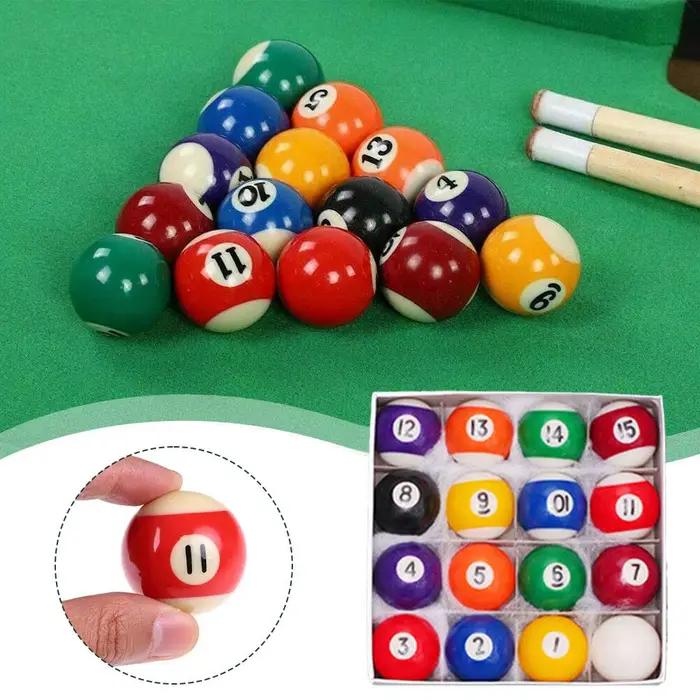 1 ensemble 16 pièces 25mm billard américain pour enfants maison jeu de table ensembles Mini balles