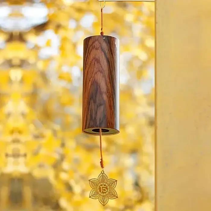 Carillons éoliens en bois de méditation, cloche sonore de paysage, accord de relaxation mural, carillon éolien, Instruments de musique, accessoires de sons