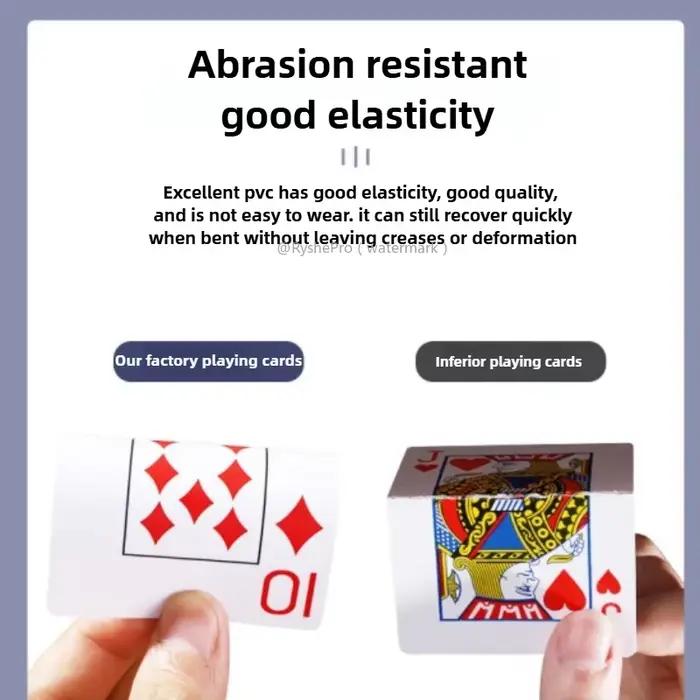 Cartes à jouer pour poker, index standard, revêtement plastique, pour Blackjack wald chre Canasta, de qualité casino, bleu et rouge