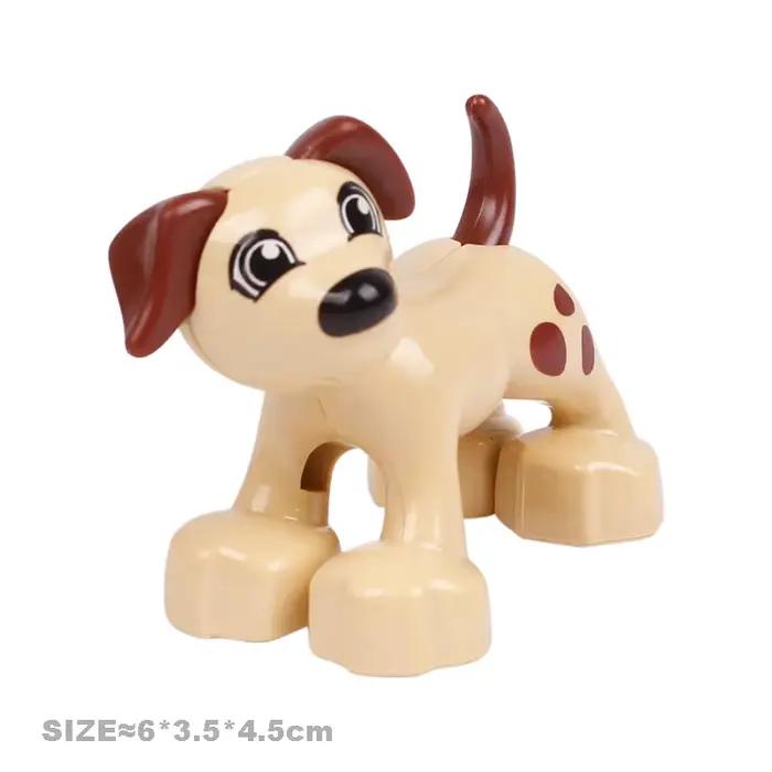 Jouets d'animaux de la ferme en plastique ABS pour enfants blocs de construction compatibles avec Lego et Duplo pour apprentissage créatif et éveil sensoriel