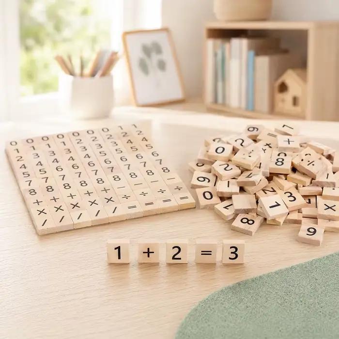 100 lettres de l'alphabet en bois