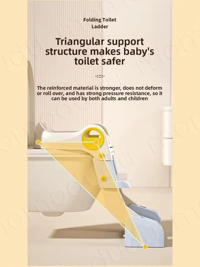 Siège de toilette portable 2-en-1 pliable pour enfants