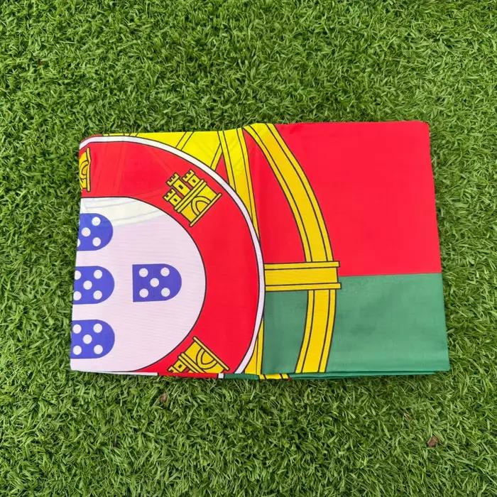 Drapeau du Portugal 150x90cm 3x5 FT avec armoiries en polyester, double couture, décoration intérieure et extérieure