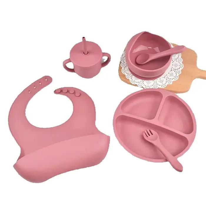 Ensemble d'assiettes à dîner en Silicone pour enfants