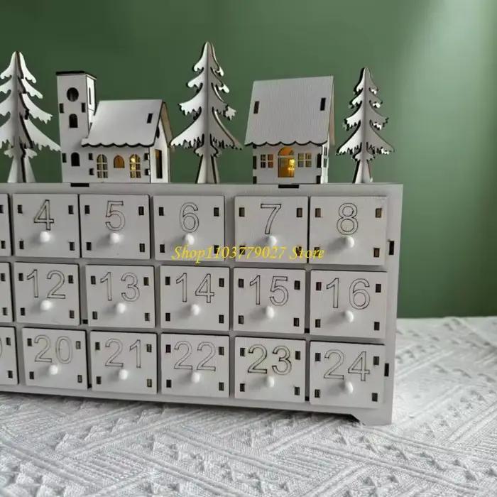 C4DF – calendrier compte à rebours noël en bois 24 jours