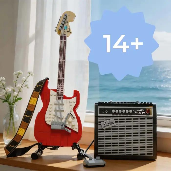 Nouveauté 2025 – Blocs de construction créatifs Guitare 1074 pièces – Briques d'assemblage éducatives – Cadeau d'anniversaire